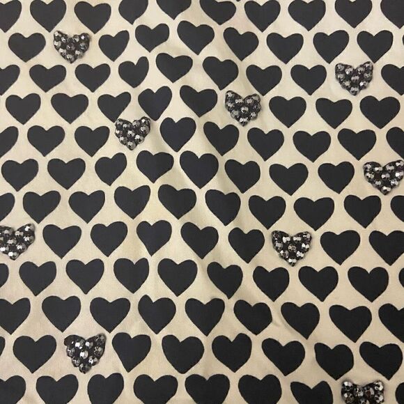 Crewcuts Collections White & Navy Hearts Sleeveless Shift Dress Beading Size 6 - Picture 3 of 5